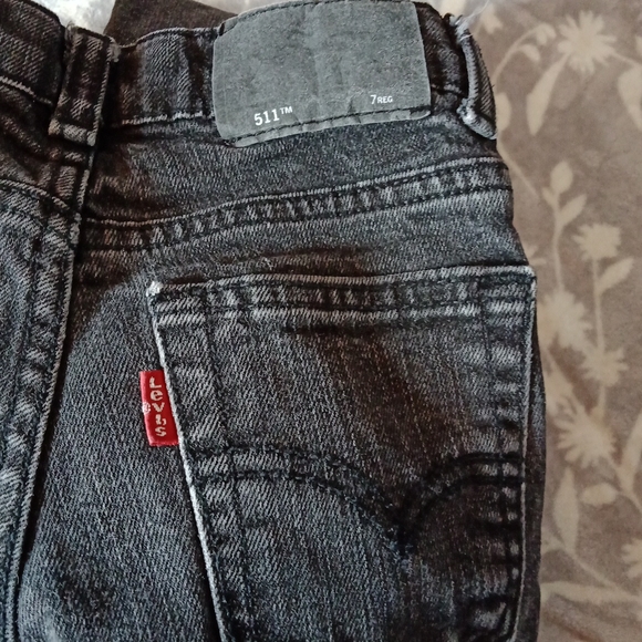 Cool Levi's 511 black Sz 7 Reg slim/adjustable waist jeans - Picture 7 of 9